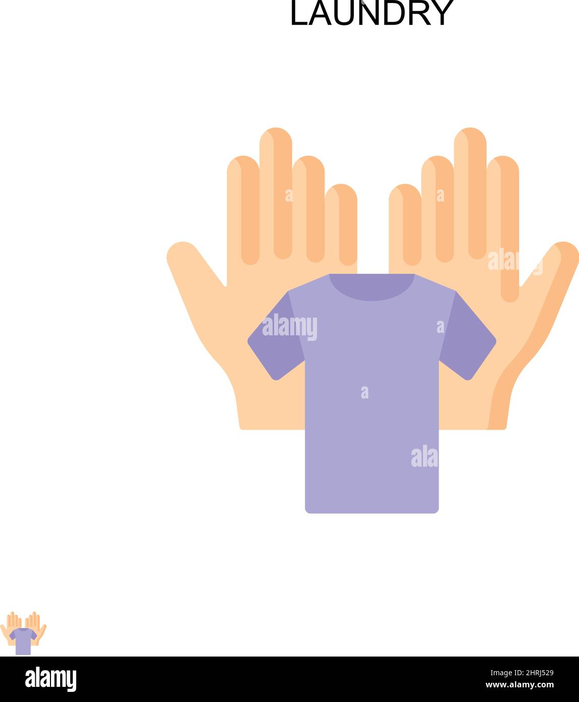 Lavanderia semplice vettore icona. Modello di disegno del simbolo di illustrazione per l'elemento dell'interfaccia utente mobile Web. Illustrazione Vettoriale
