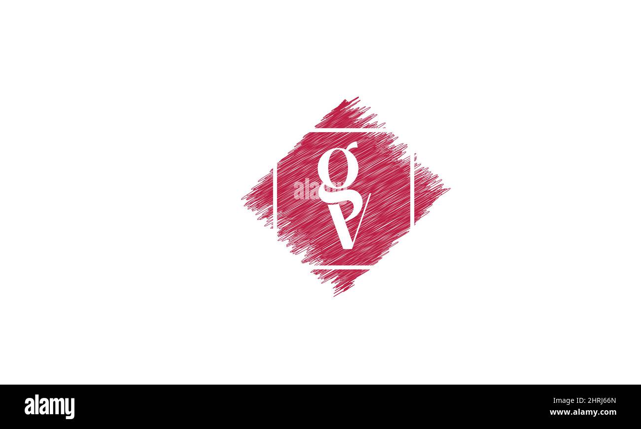 Lettere alfabetiche iniziali logo monogramma GV, VG, G e V. Illustrazione Vettoriale