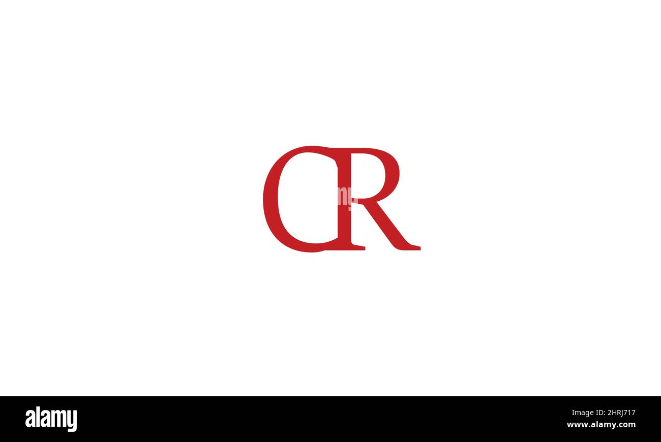 Lettere alfabetiche iniziali logo monogramma CR, RC, C e R. Illustrazione Vettoriale