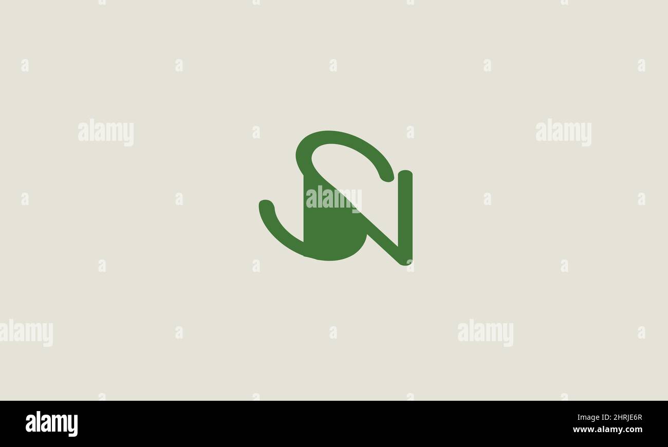Lettere alfabetiche iniziali logo monogramma SN, NS, S e N. Illustrazione Vettoriale