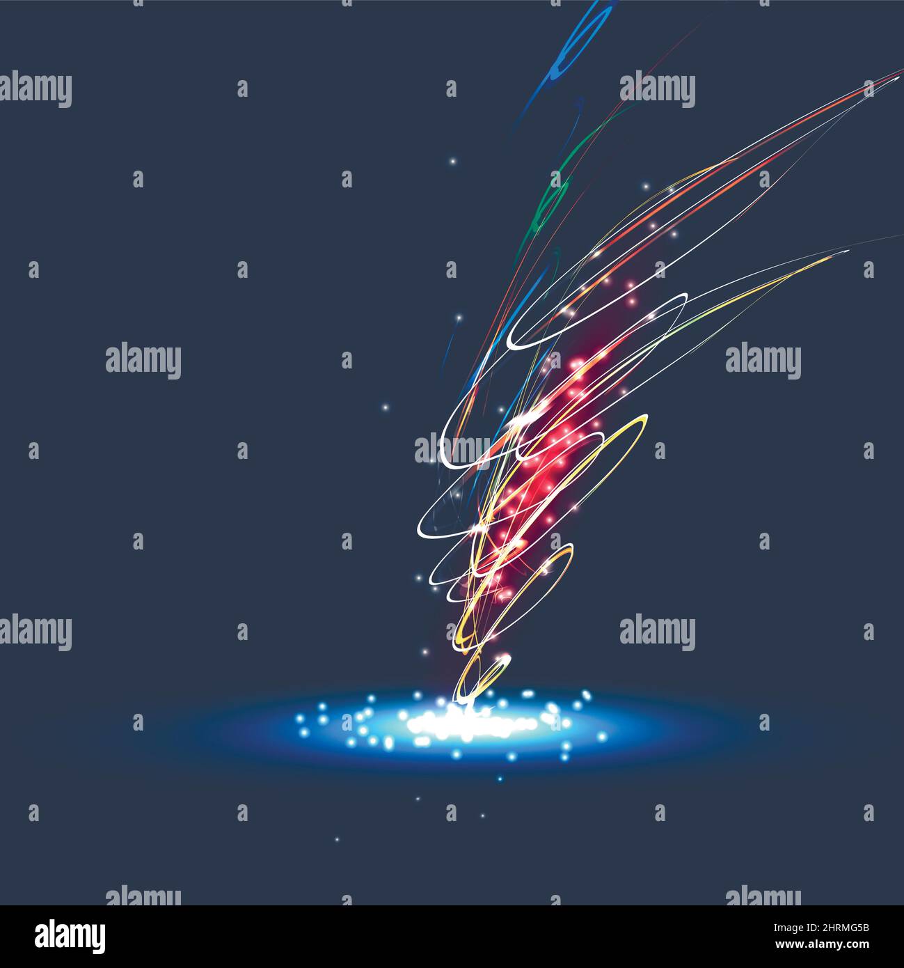 Forma astratta vettoriale. Concetto di effetto di bagliore Illustrazione Vettoriale