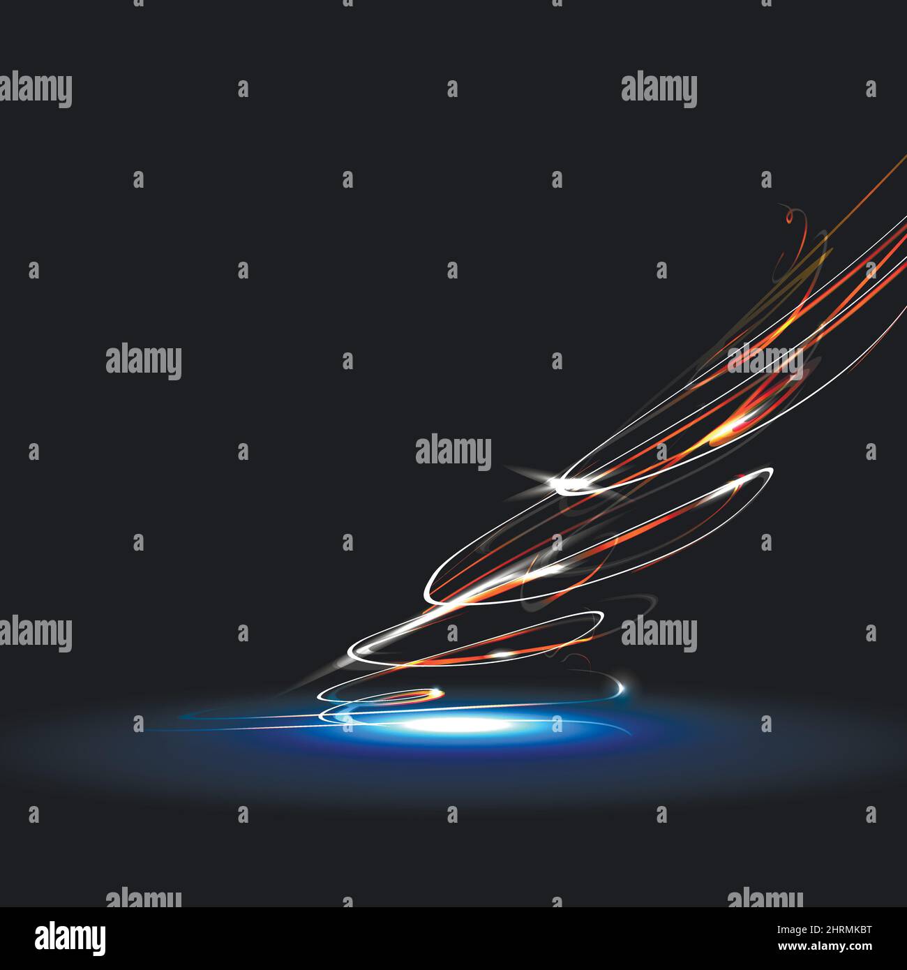 Forma astratta vettoriale. Concetto di effetto di bagliore Illustrazione Vettoriale