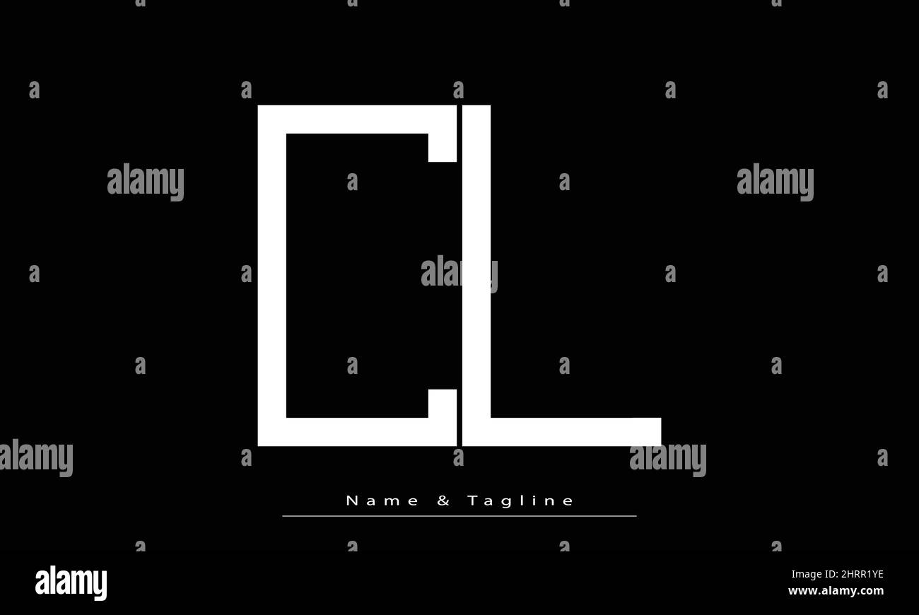 Lettere alfabetiche iniziali logo monogramma CL, LC Illustrazione Vettoriale