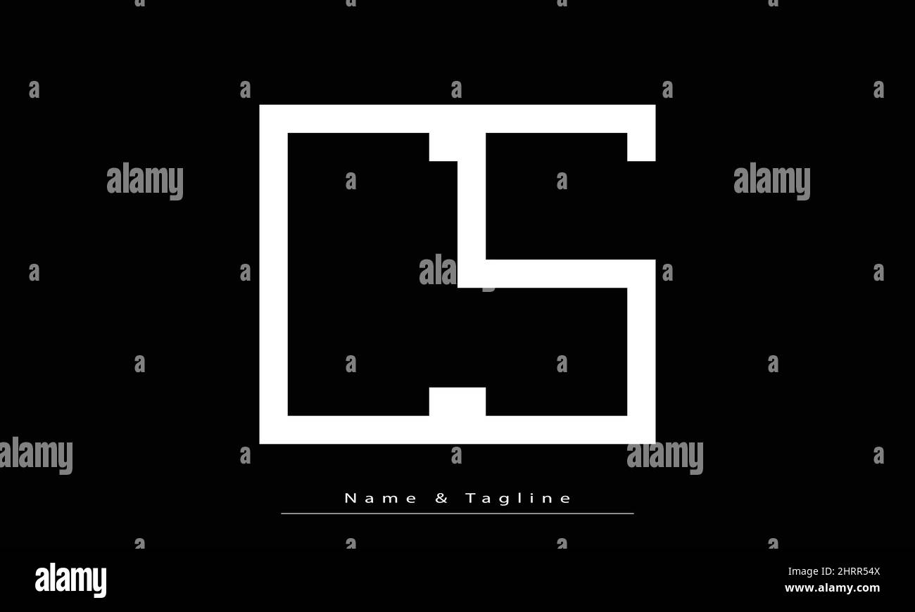 Lettere alfabetiche iniziali logo monogramma CS, SC Illustrazione Vettoriale