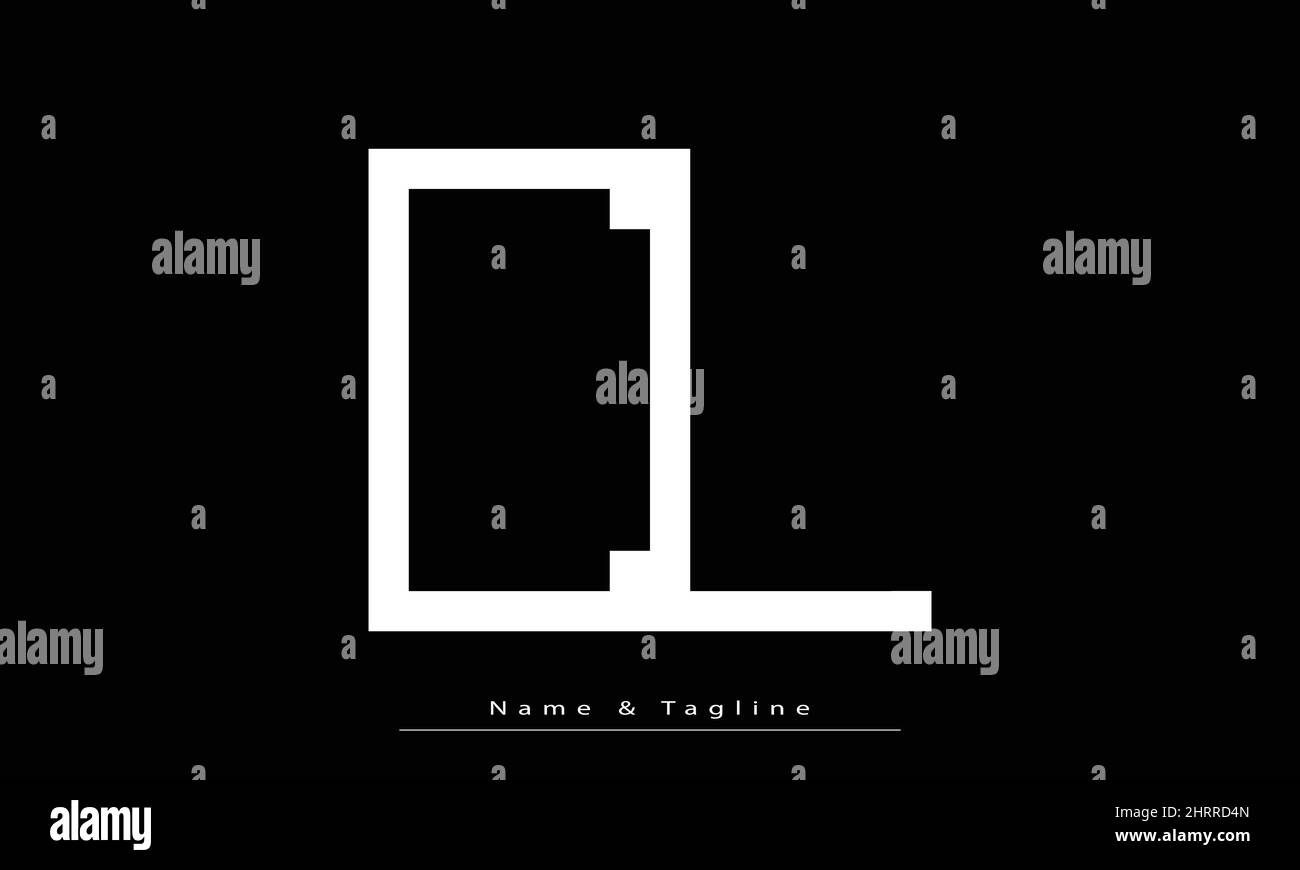 Lettere alfabetiche iniziali logo monogramma CL, LC Illustrazione Vettoriale