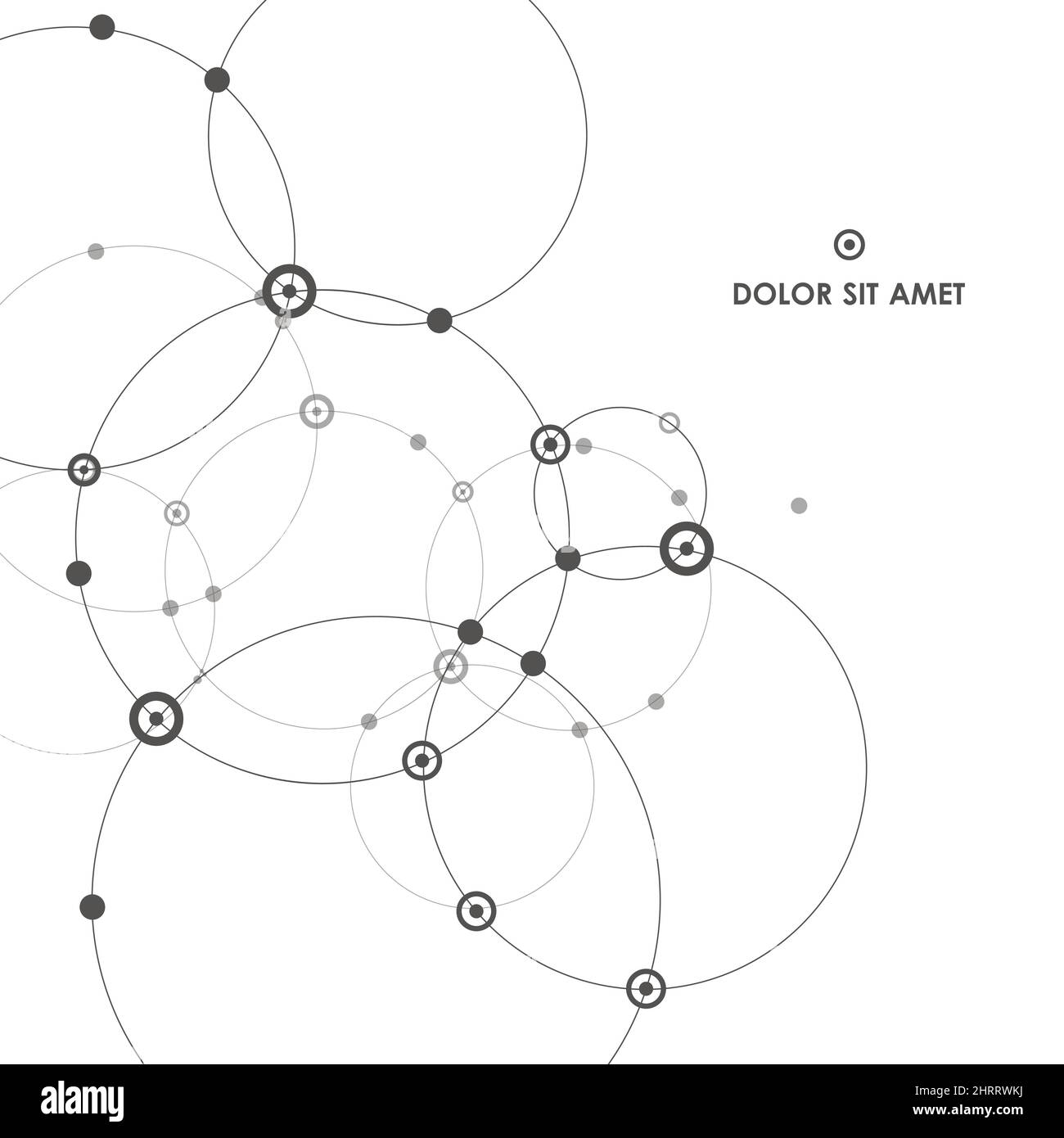 Tecnologia abstract dot e cerchio connessione Illustrazione Vettoriale