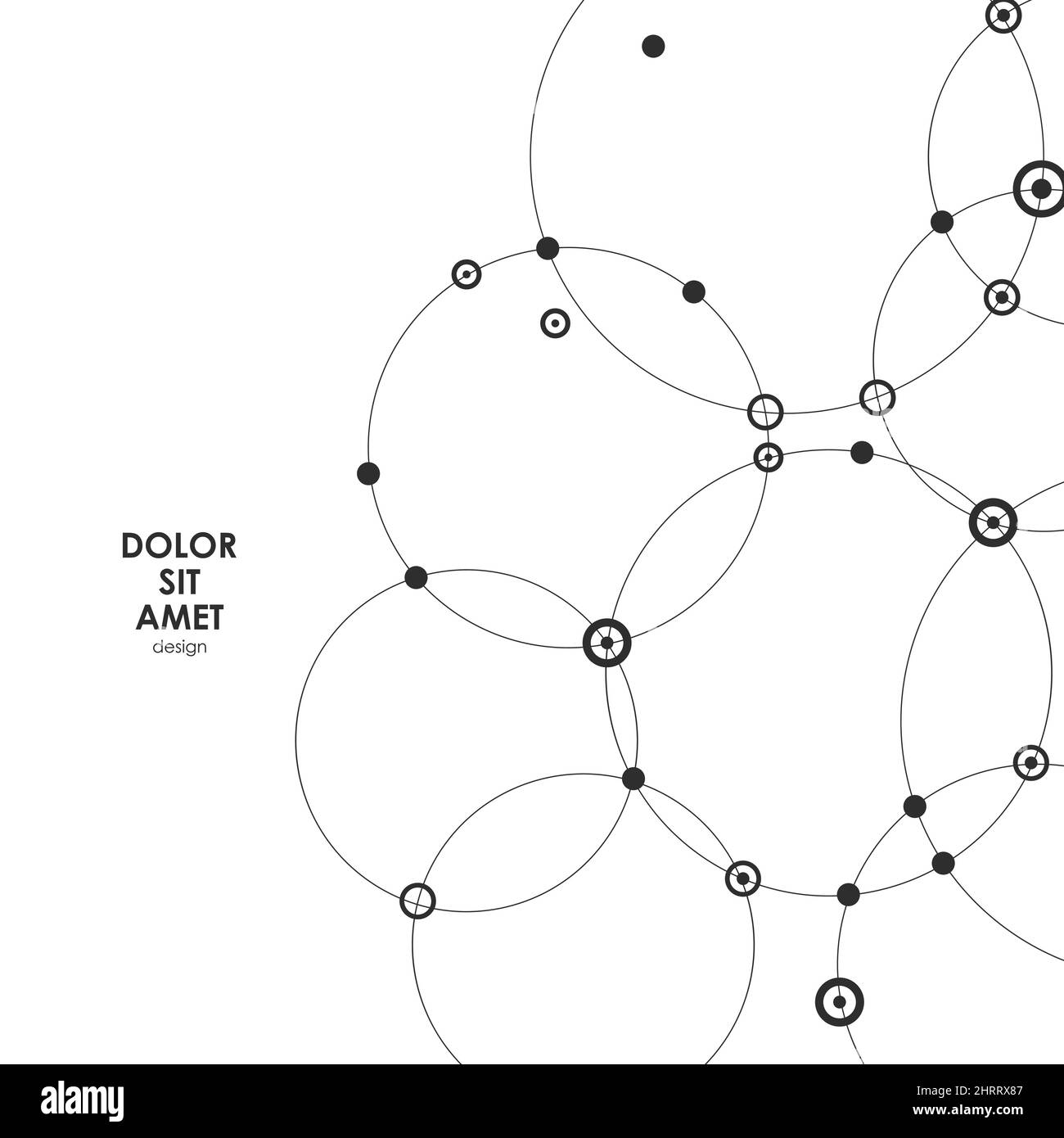 Tecnologia abstract dot e cerchio connessione Illustrazione Vettoriale