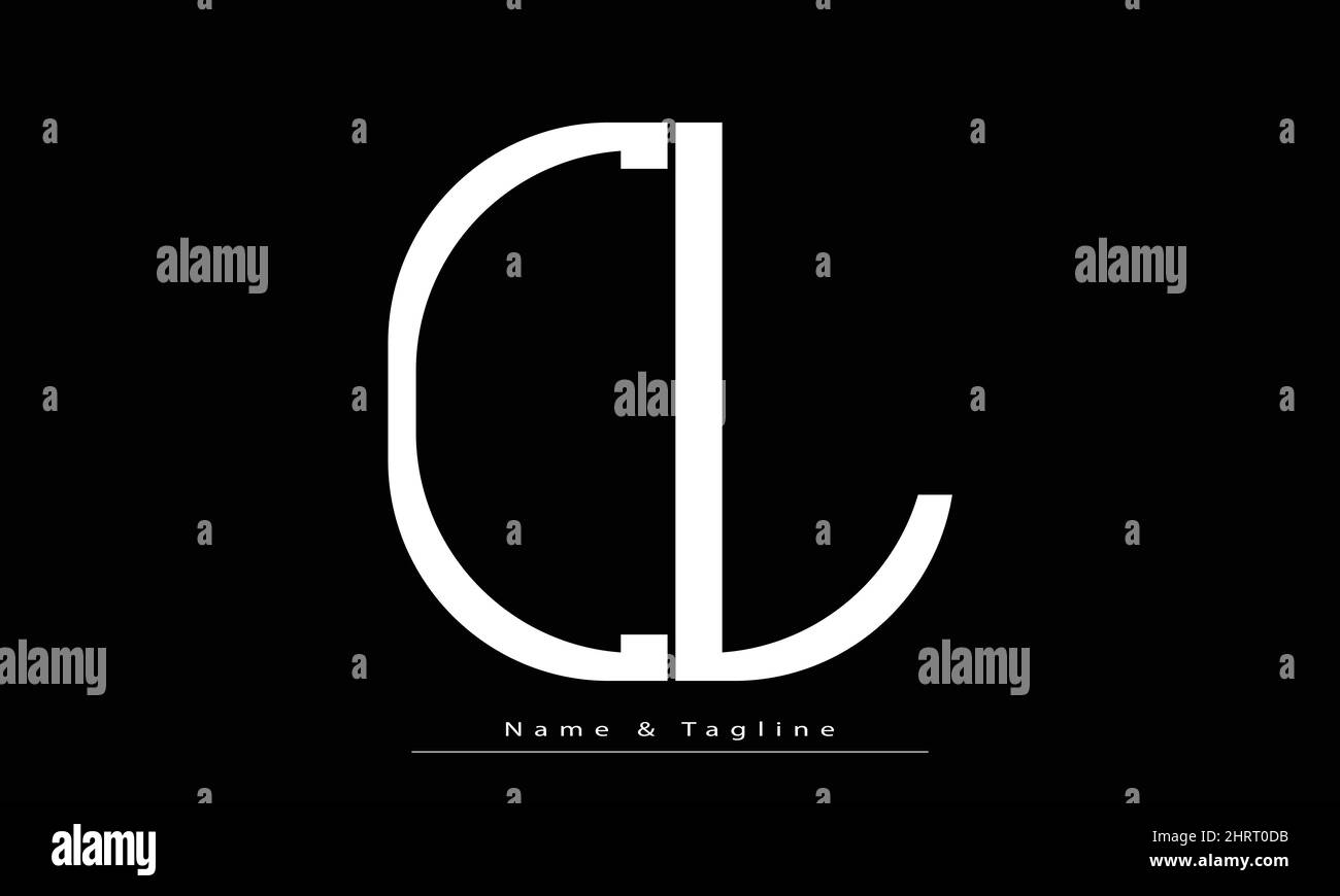 Lettere alfabetiche iniziali logo monogramma CL, LC Illustrazione Vettoriale