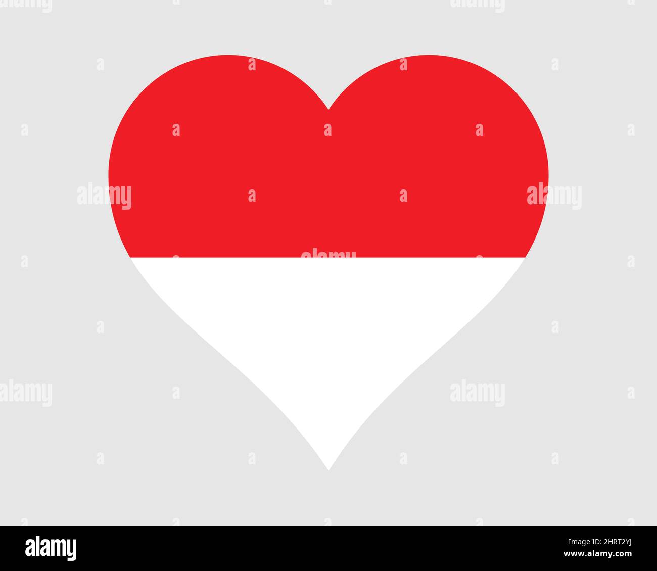 Indonesia bandiera del cuore. Indonesia Love Shape Country Nation bandiera nazionale. Repubblica di Indonesia icona banner segno simbolo. Illustrazione del vettore EPS. Illustrazione Vettoriale