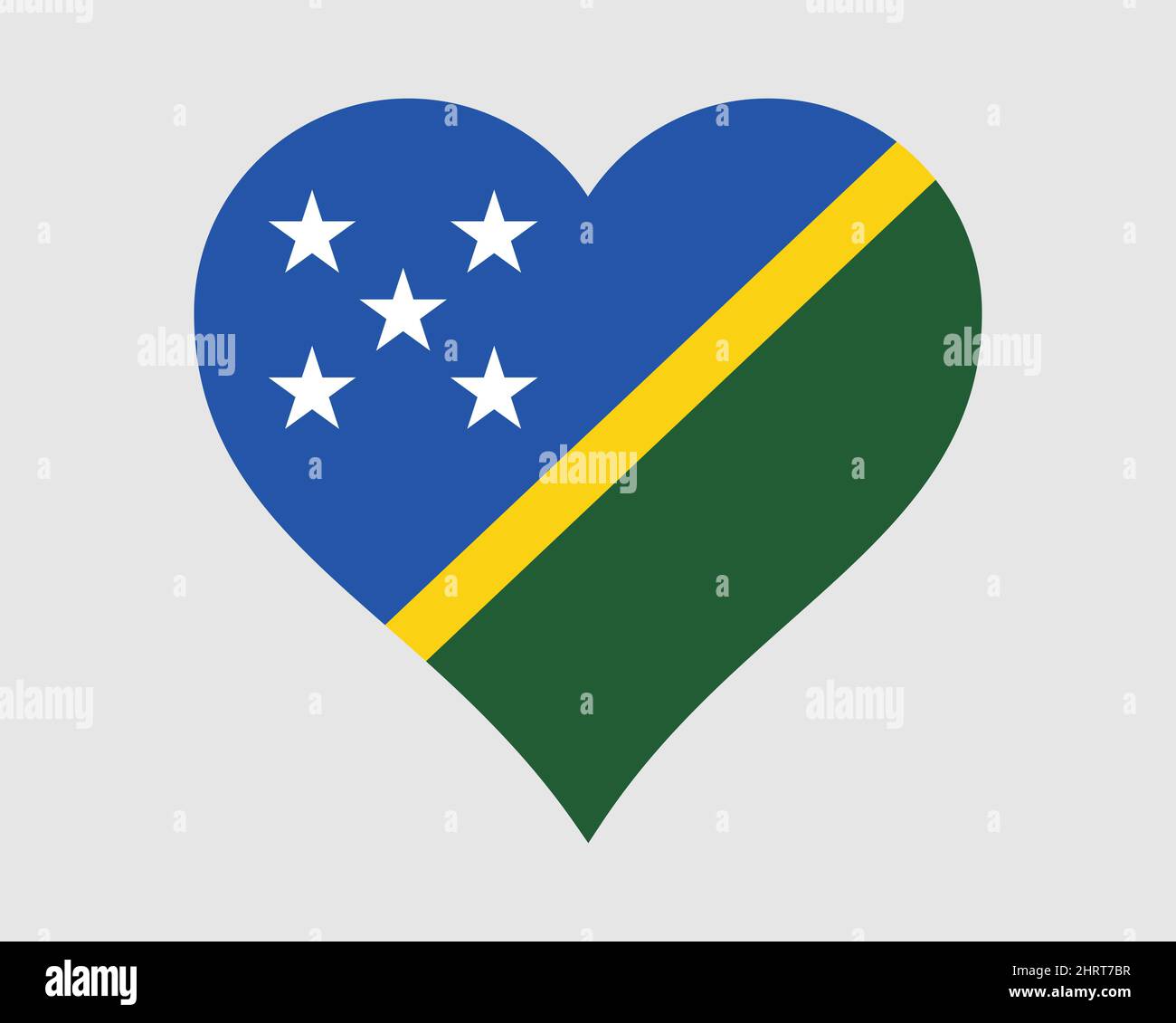 Solomon Islands bandiera del cuore. Solomon Islands Love Shape Country Nation National Flag. Simbolo del cartello con l'icona del banner di Solomon Islander. Illustrazione del vettore EPS Illustrazione Vettoriale