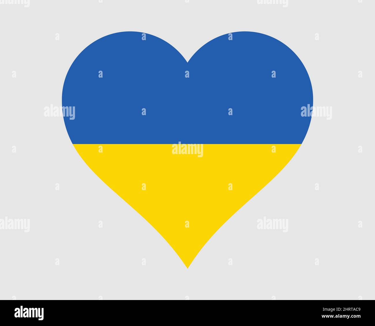 Bandiera del cuore dell'Ucraina. Ucraina Love Shape Paese nazione bandiera nazionale. Simbolo di segno icona banner Ucraina. Illustrazione del vettore EPS. Illustrazione Vettoriale