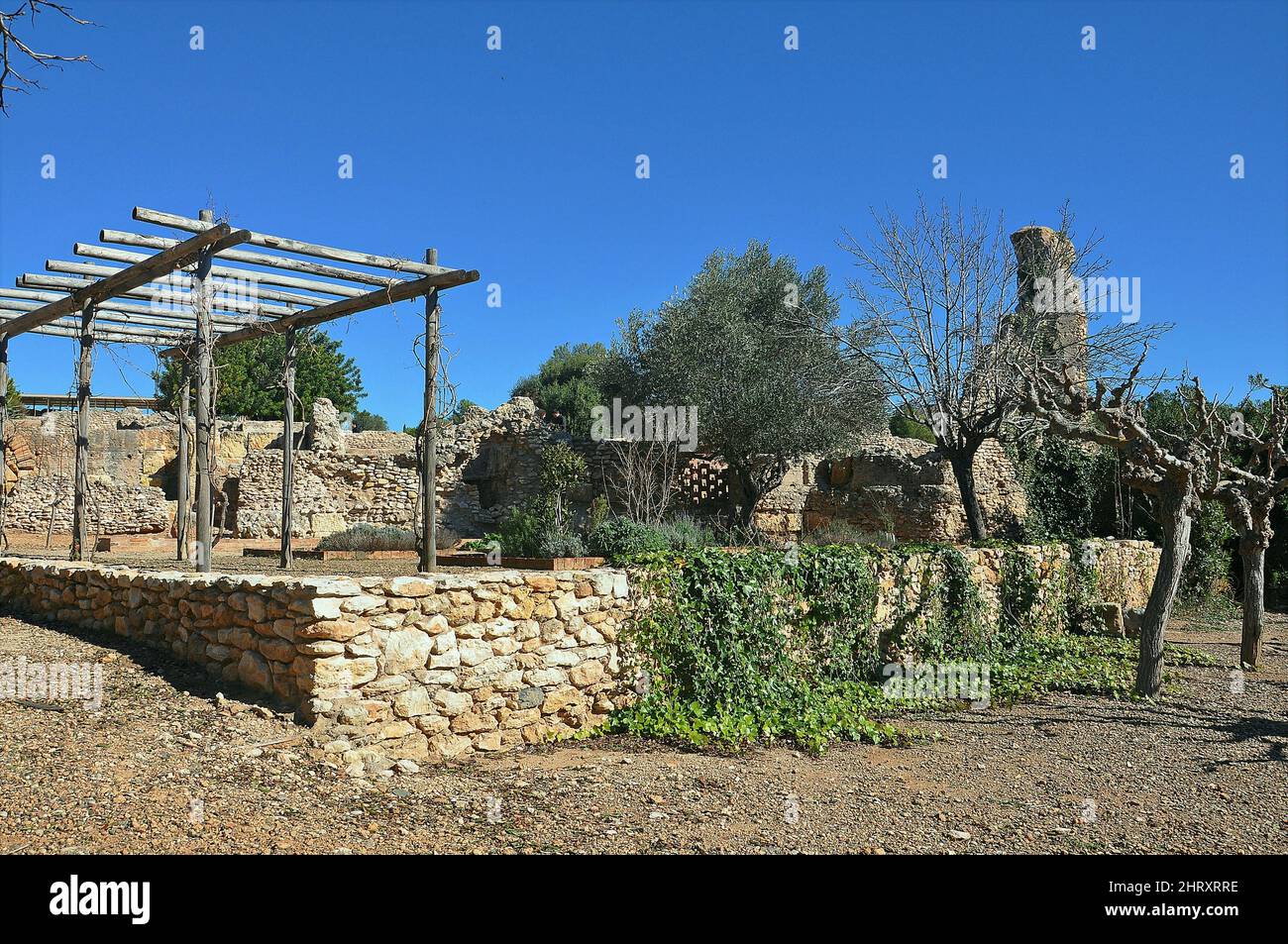 Villa romana di Els Munts in Altafulla in provincia di Tarragona, Catalogna, Spagna Foto Stock