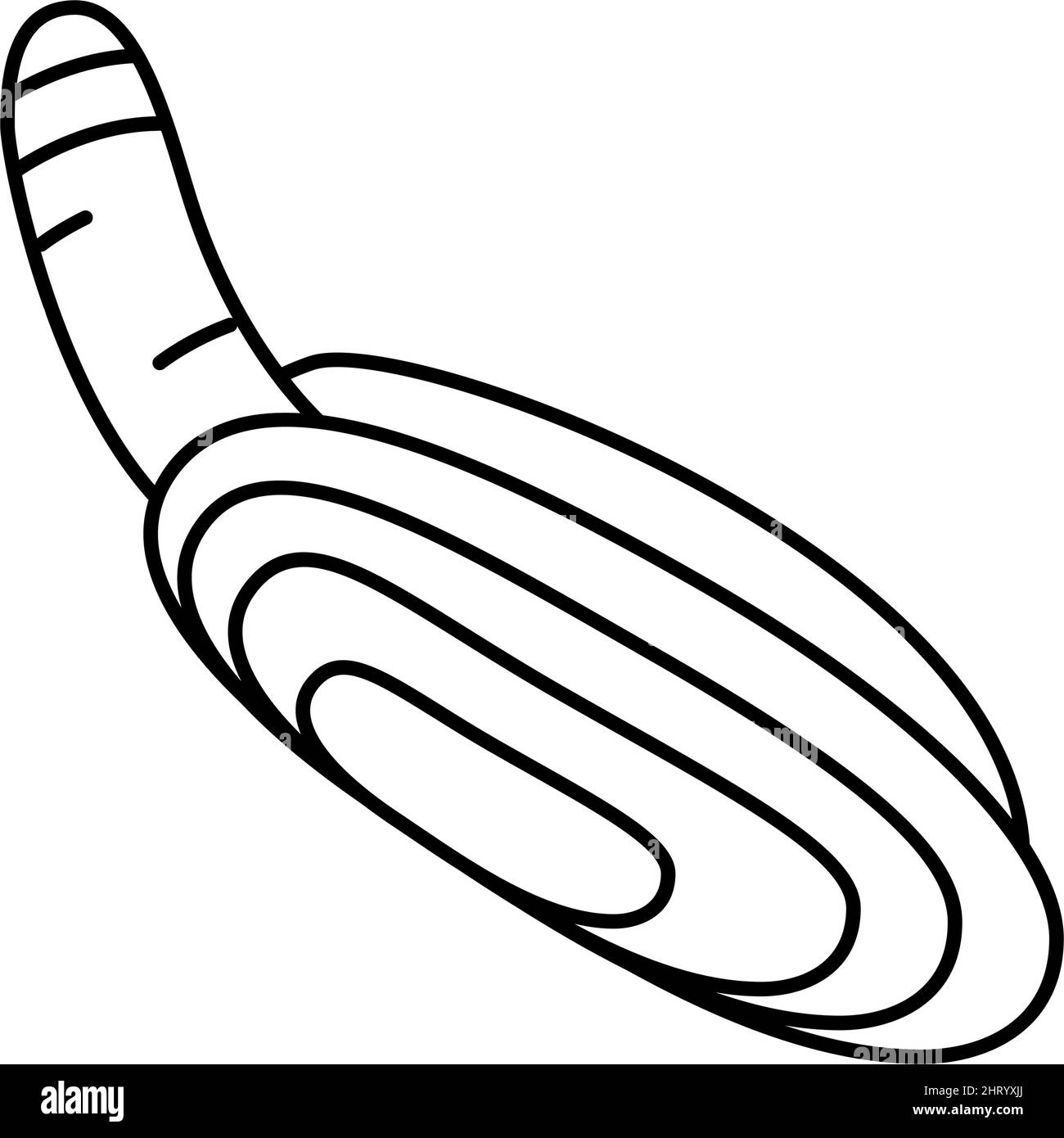 illustrazione vettoriale dell'icona della linea di clam del rasoio pacific Illustrazione Vettoriale