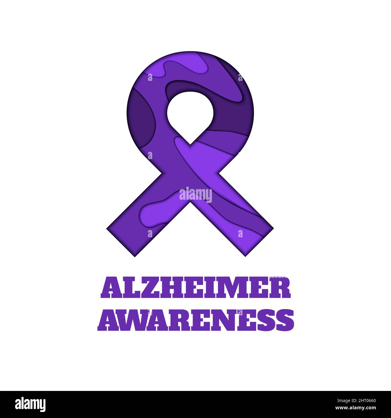 Consapevolezza della malattia di Alzheimer, illustrazione concettuale Foto Stock