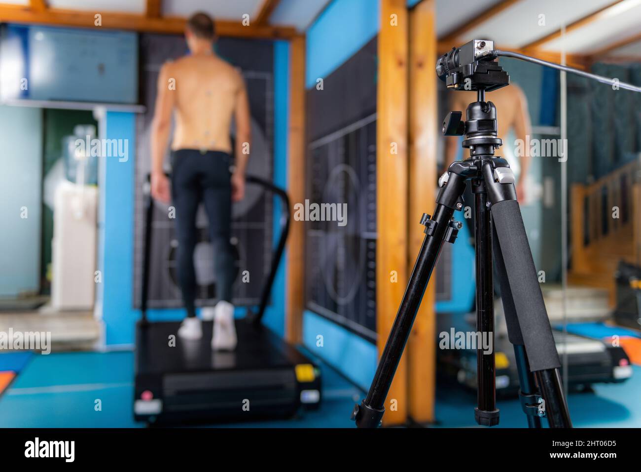 3D prova biometrica di andatura o di deambulazione Foto Stock