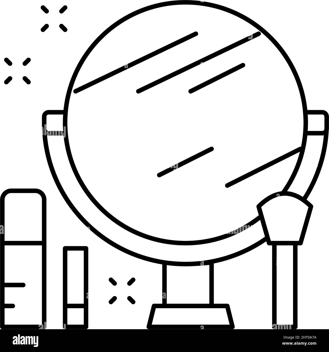 illustrazione vettoriale dell'icona della linea di tempo libero per il trucco Illustrazione Vettoriale