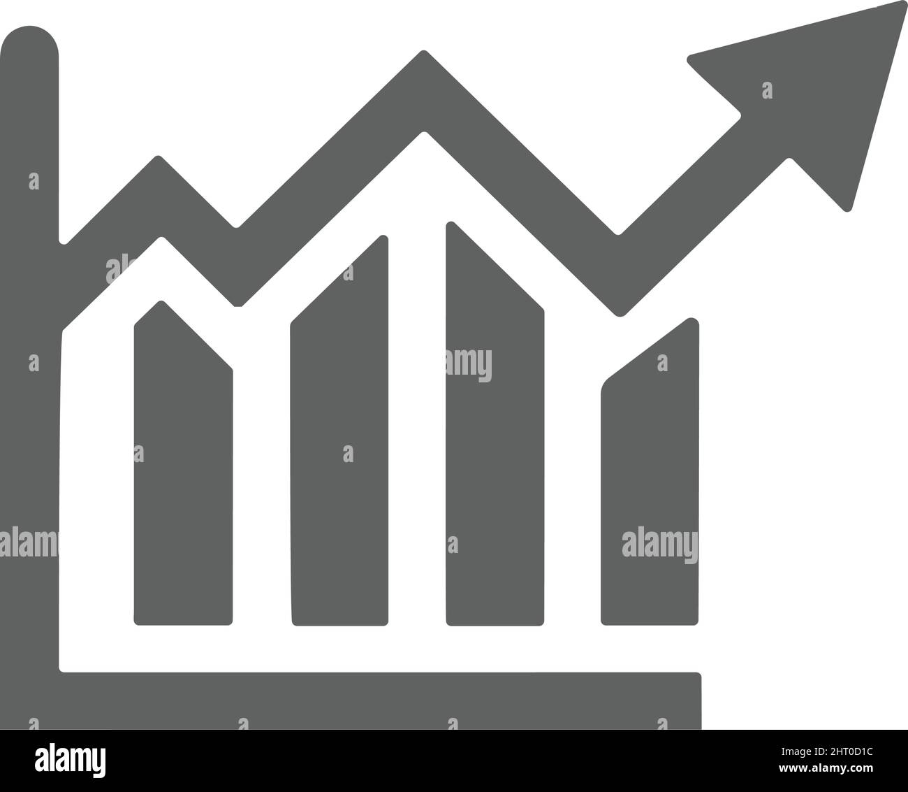 Analytics, graph, growth Icon - utilizzare per scopi commerciali, stampa, web o qualsiasi tipo di progetto. File EPS vettoriale. Illustrazione Vettoriale