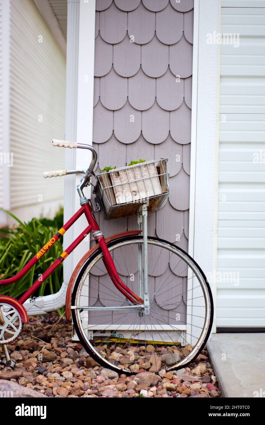 Foto completa della bicicletta d'epoca - perfetta per sfondi Foto Stock