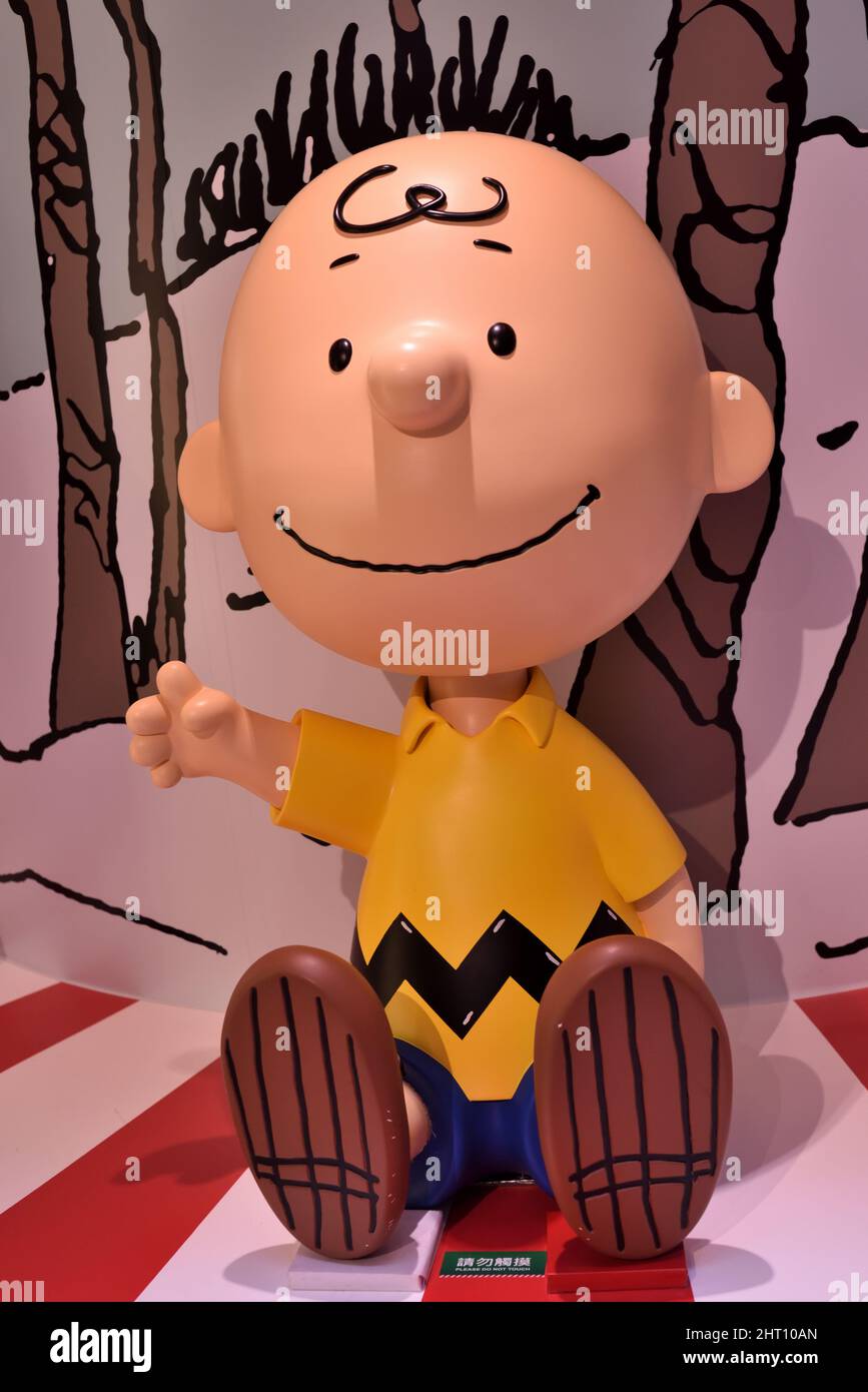 Modello di Charlie Brown sorridente Foto Stock