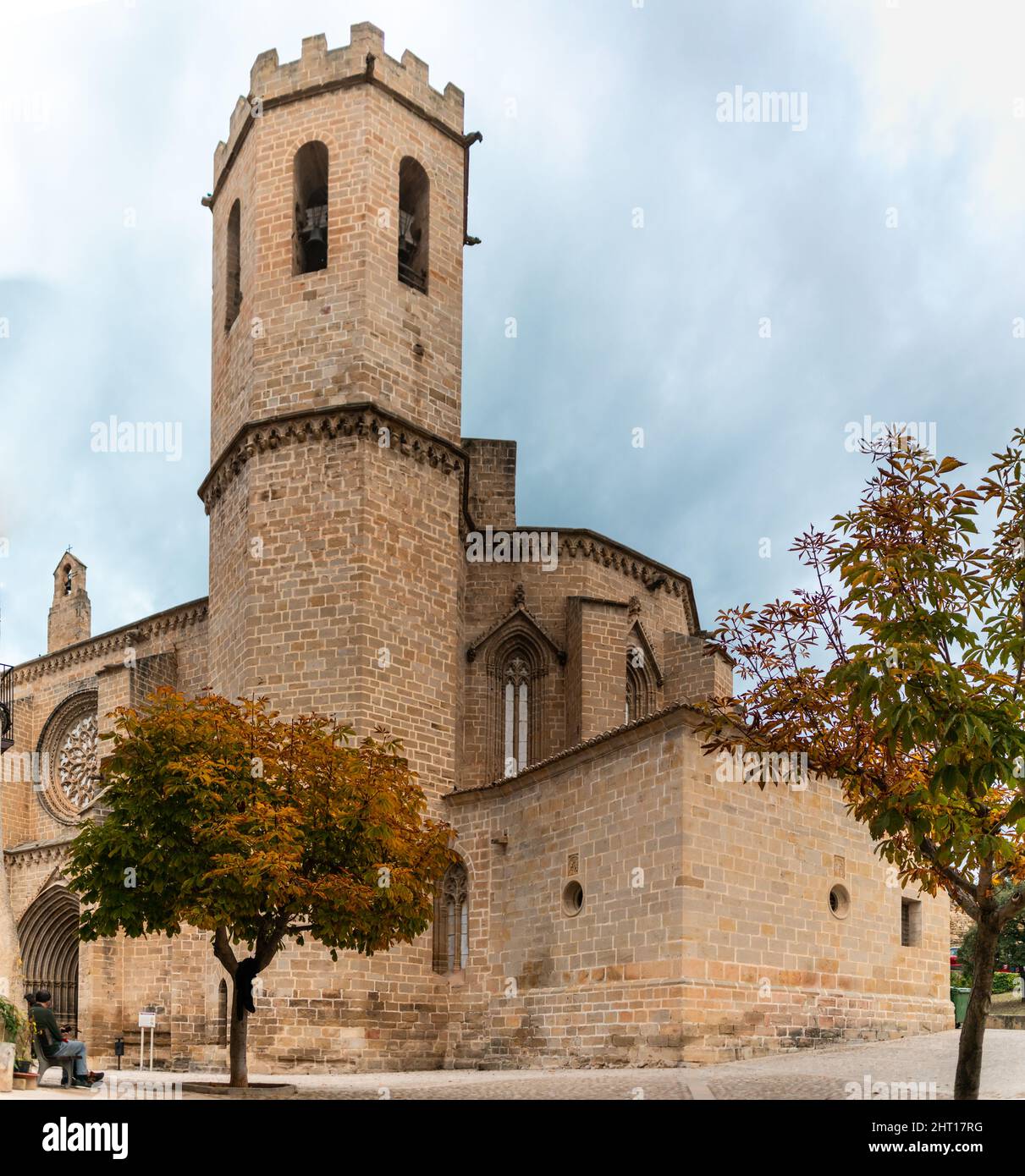 Chiesa cristiana di Valderrobres Santa María la Mayor, monumento gotico vicino al castello di Valderrobles, Teruel, Aragona, Spagna. Foto Stock