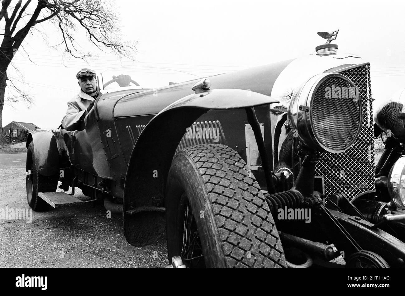 A 1928 Speed Six Bentley utilizzato dal vicario parrocchiale di Culford. 17th marzo 1965 Foto Stock