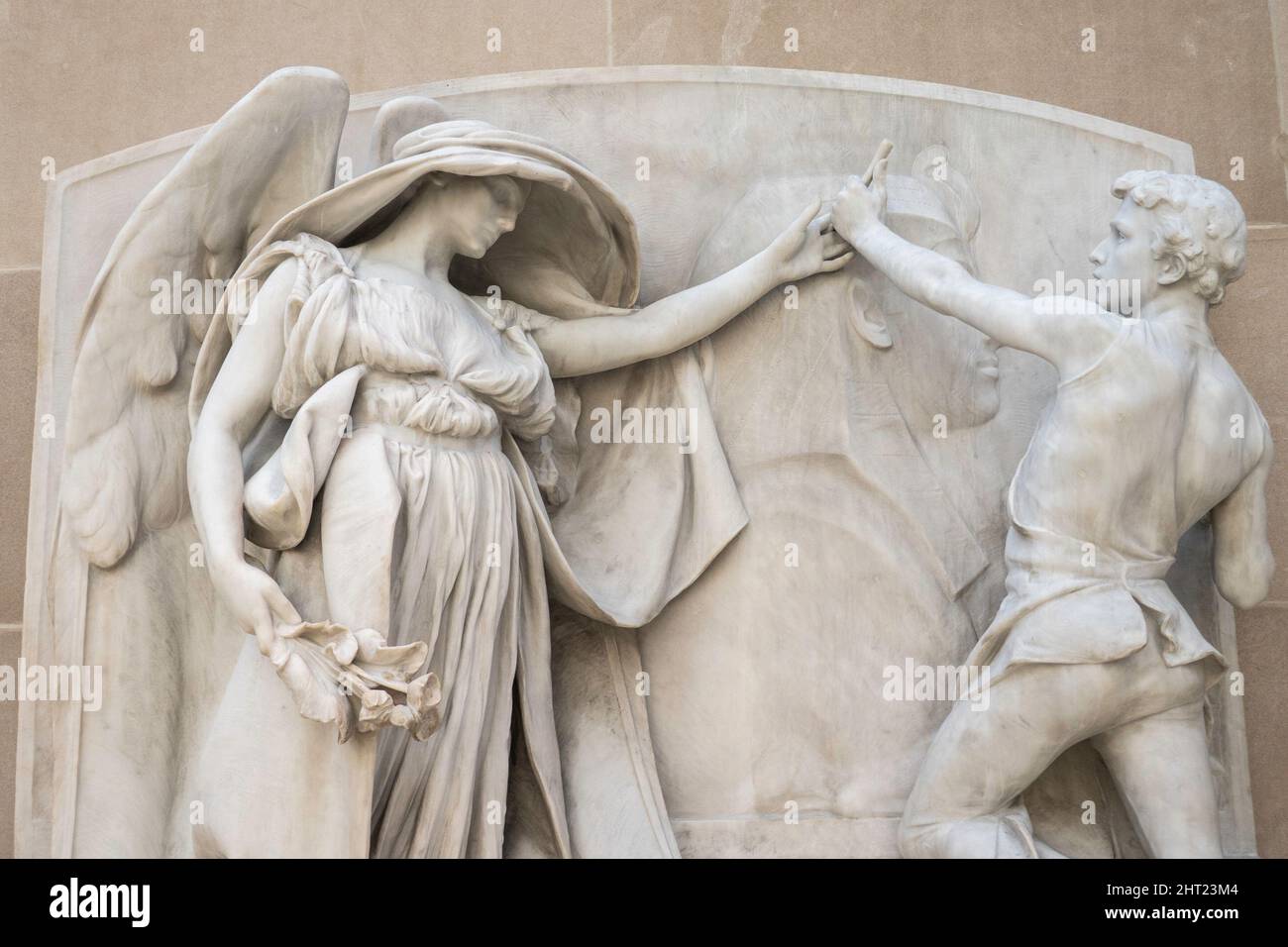 Charles Engelhard Court nell'ala dell'arte americana, il Metropolitan Museum of Art, New York, USA Foto Stock