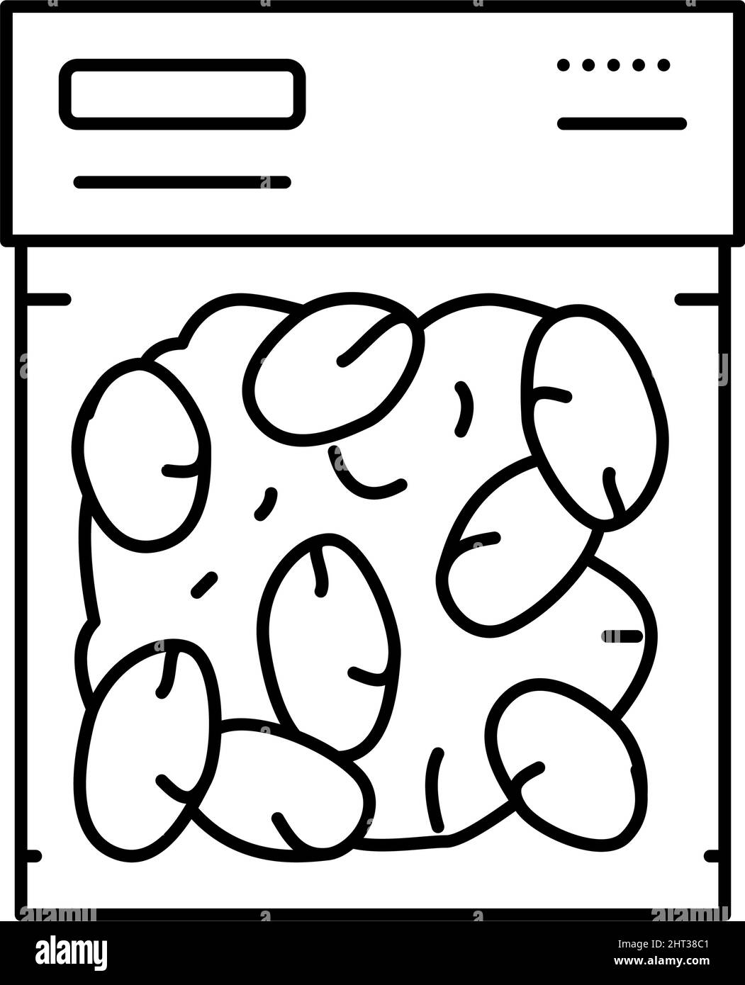 immagine vettoriale dell'icona della linea congelata di oyster Illustrazione Vettoriale