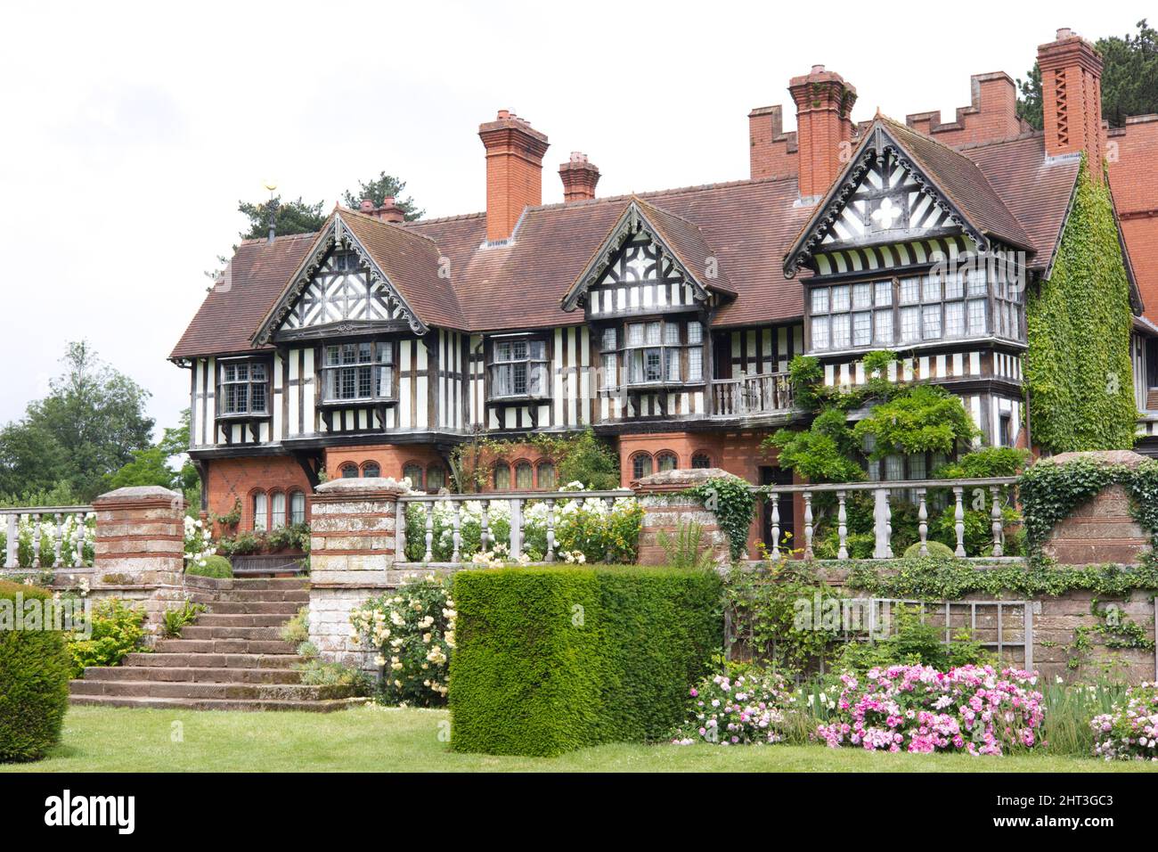 Wightwick Manor e giardini attrazioni a Wolverhampton Foto Stock