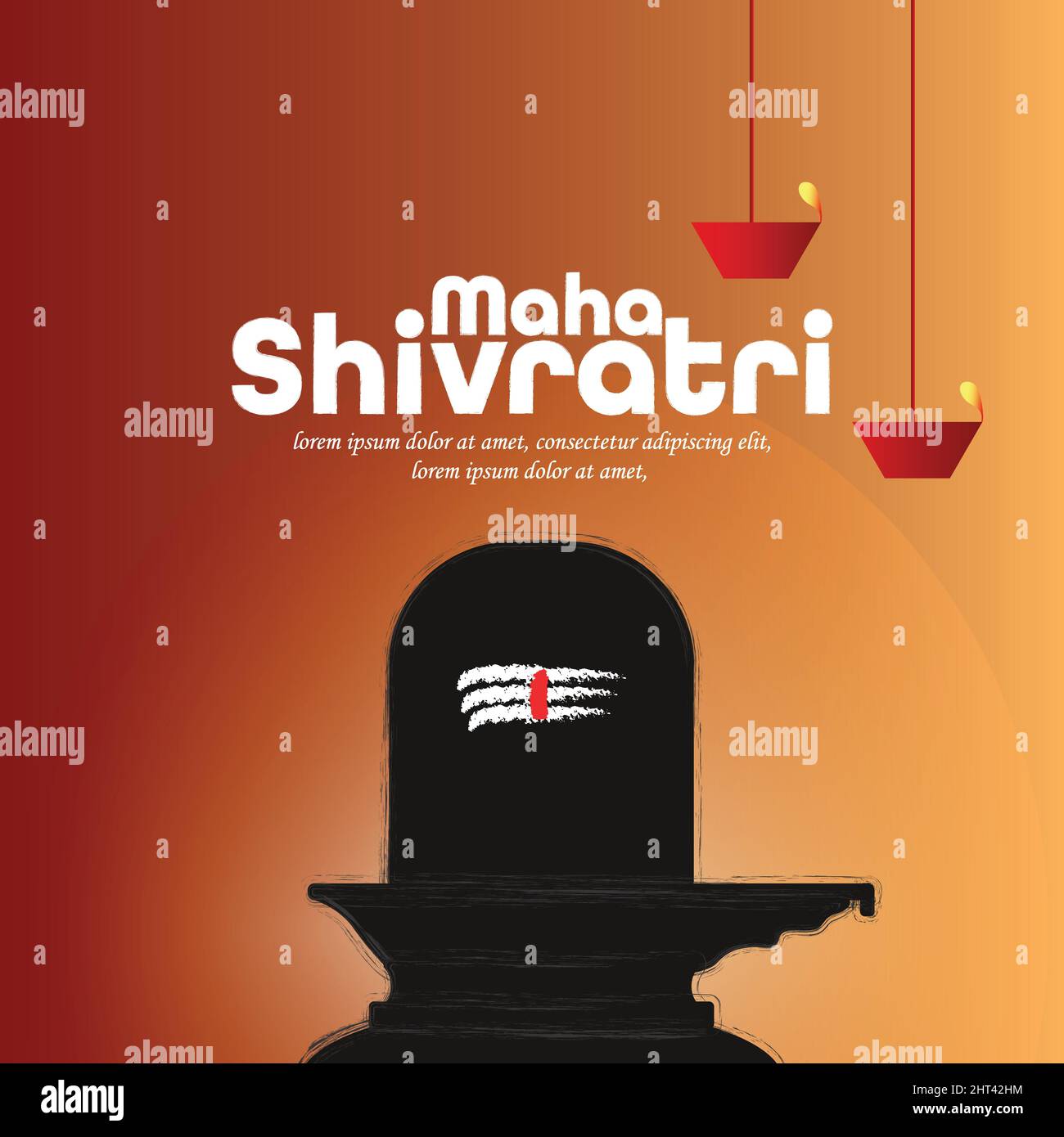 Illustrazione vettoriale di lord shiva per Maha Shivaratri è un festival indù. Illustrazione Vettoriale