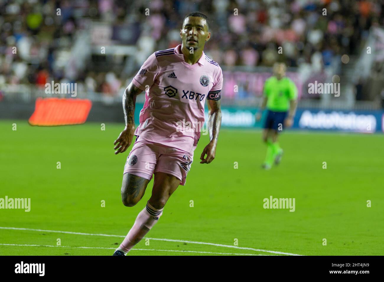 Fort Lauderdale, Florida, Stati Uniti. 26th febbraio 2022. 26 Gregore MF Inter Miami CF durante la partita di calcio tra Inter Miami CF e Chicago Fire FC, stagione MLS 2022 al DRV Pink Stadium. Credit: Yaroslav Sabitov/YES Market Media/Alamy Live News Foto Stock