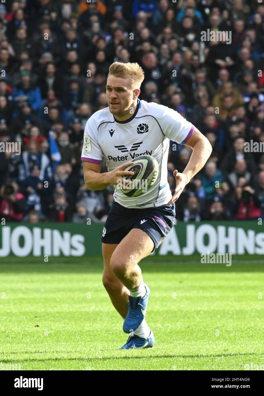 BT Murrayfield Edinburgh.Scotland.UK 26th Feb 22 Scotland vs Francia Guinness Six Nations match . Chris Harris di Scozia Credit: eric mccowat/Alamy Live News Foto Stock