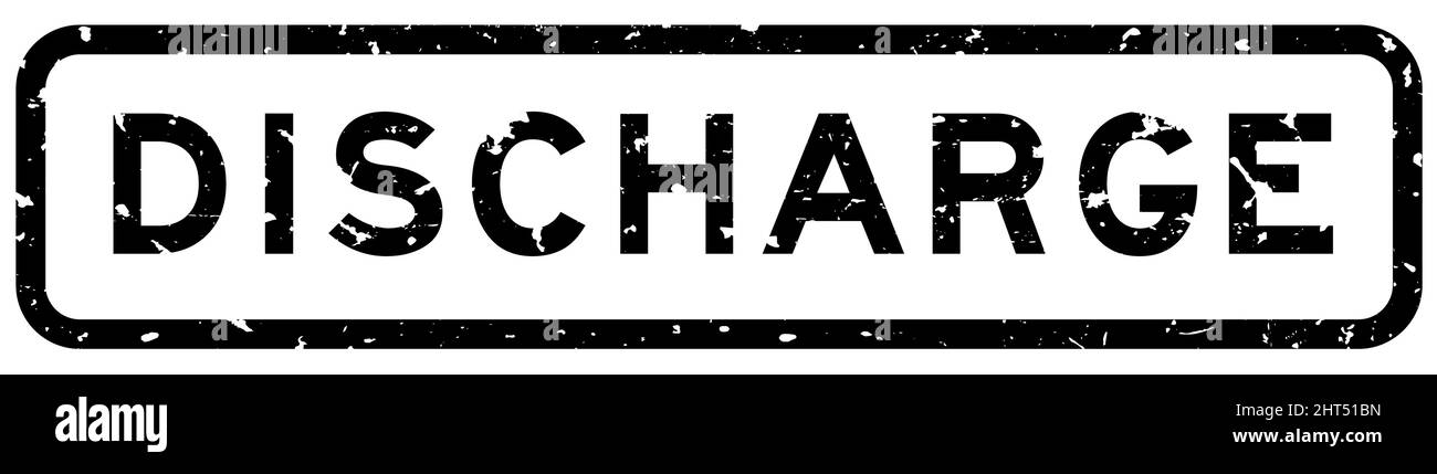 Grunge nero scarico parola gomma timbro su sfondo bianco Illustrazione Vettoriale