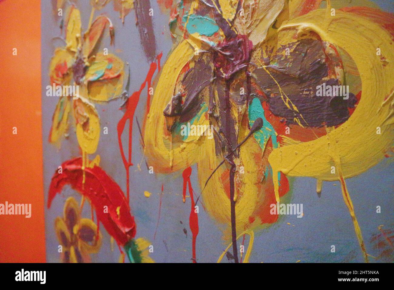 Un moderno dipinto colorato creativo Foto Stock