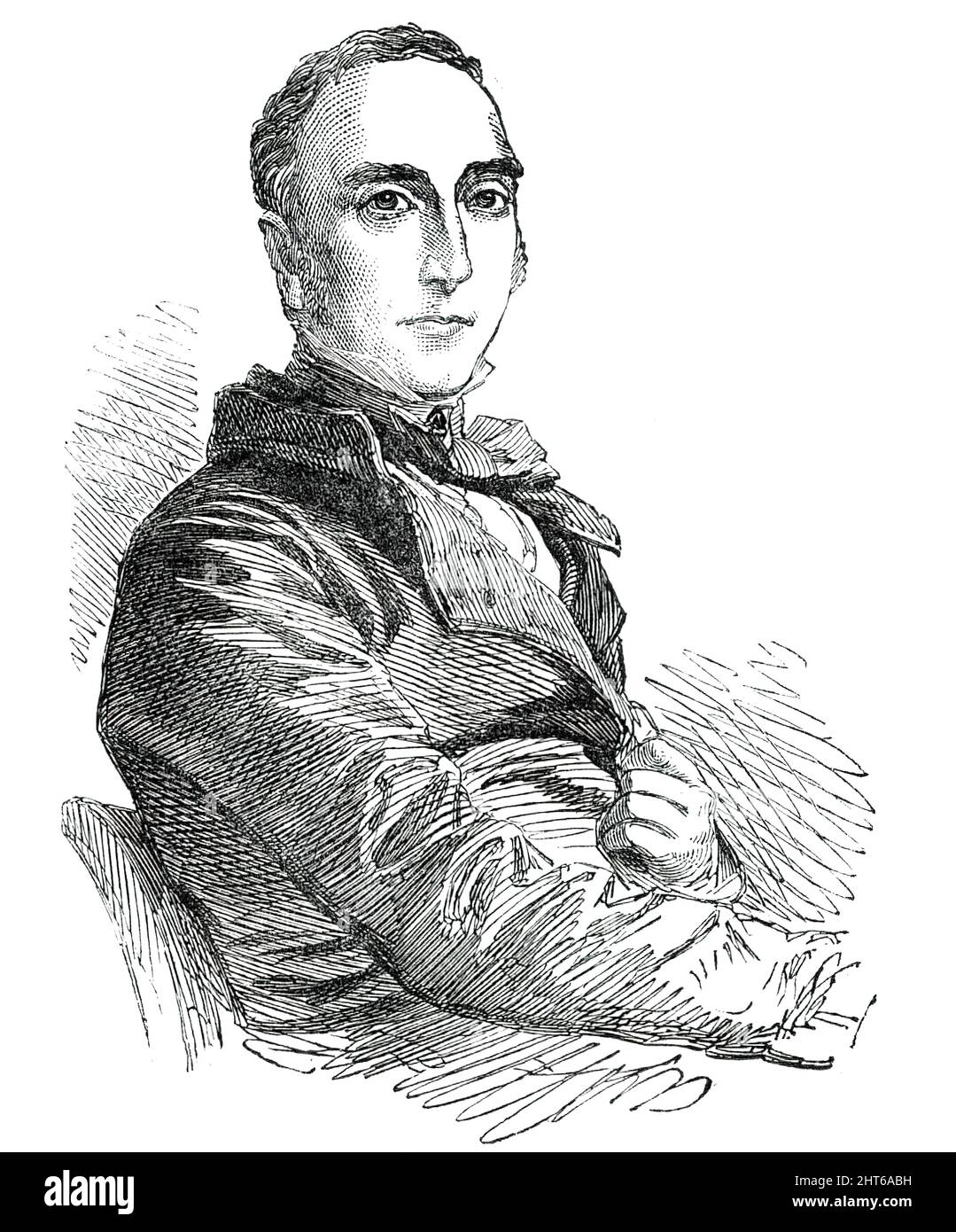Il nuovo presidente della Royal Academy - C. L. Eastlake, Esq., 1850. Ritratto di Charles Lock Eastlake, storico e pittore britannico dell'arte, che ha mostrato '...il suo desiderio di riformare gli abusi e rimuovere le restrizioni che hanno reso la Royal Academy nociva per la censura pubblica; E speriamo che la sua amministrazione dei suoi affari sia segnata da una saggia risoluzione per adeguare l'istituzione...Benvenuto Cellini...raccomanda ad ogni artista che ha superato i quarant'anni e che ha prodotto in precedenza opere d'eccellenza, di seguire il suo esempio, e scrivere la propria vita. Il sig. Eastlake ha follo Foto Stock