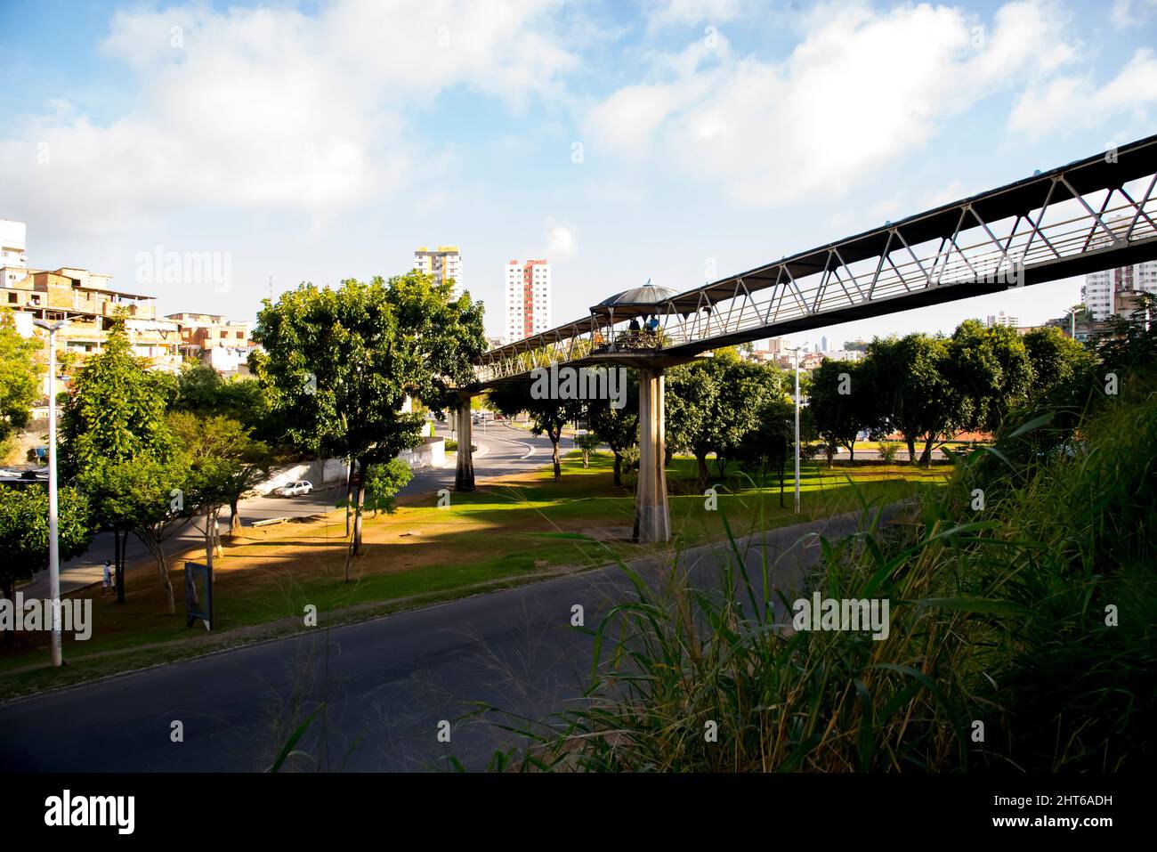 Vecchia passerella pedonale nel centro della città di Salvador, Bahia. Foto Stock