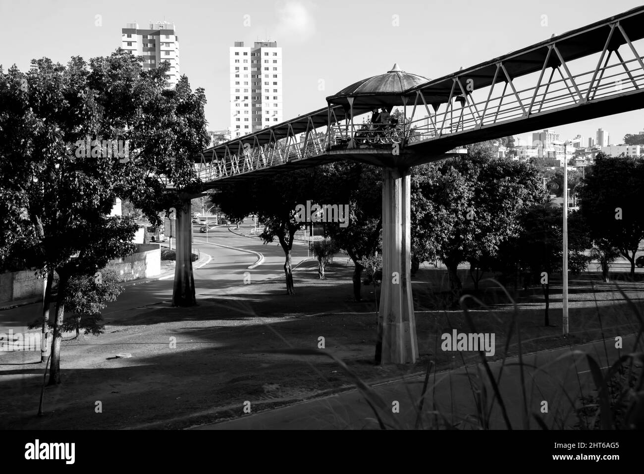 Vecchia passerella pedonale nel centro della città di Salvador, Bahia. Foto Stock