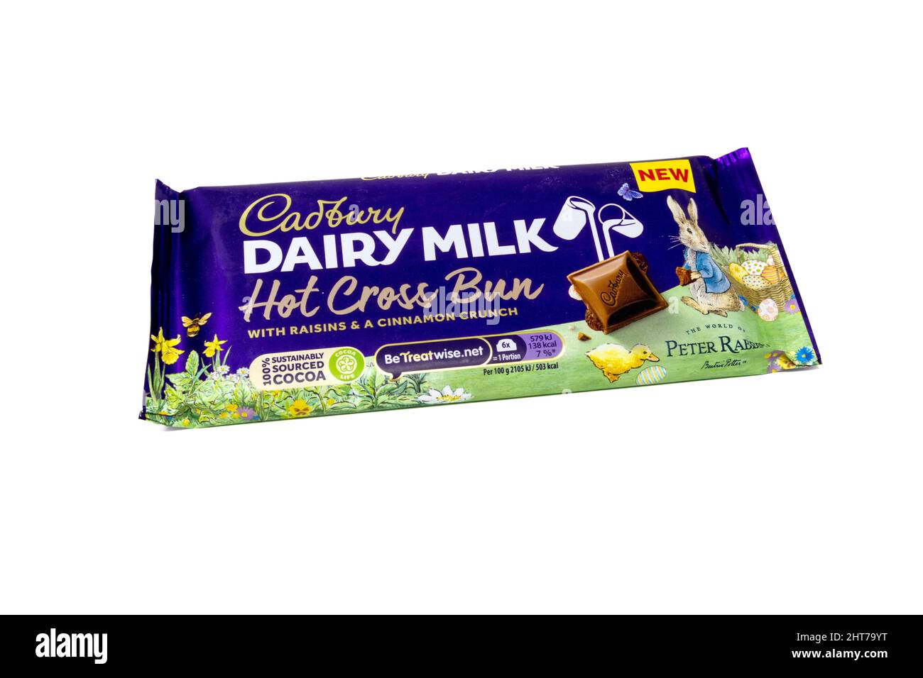 Cadbury Dairy Milk Hot Cross Bun Chocolate Bar Foto Stock