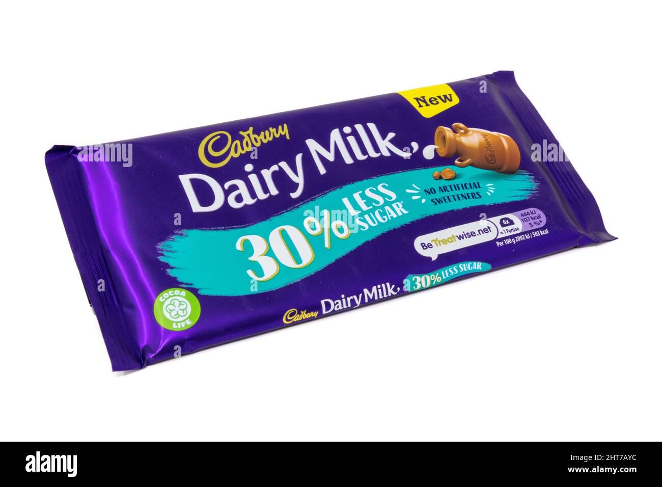 Cadbury Dairy Milk, 30% di sconto sulla barra di cioccolato allo zucchero Foto Stock