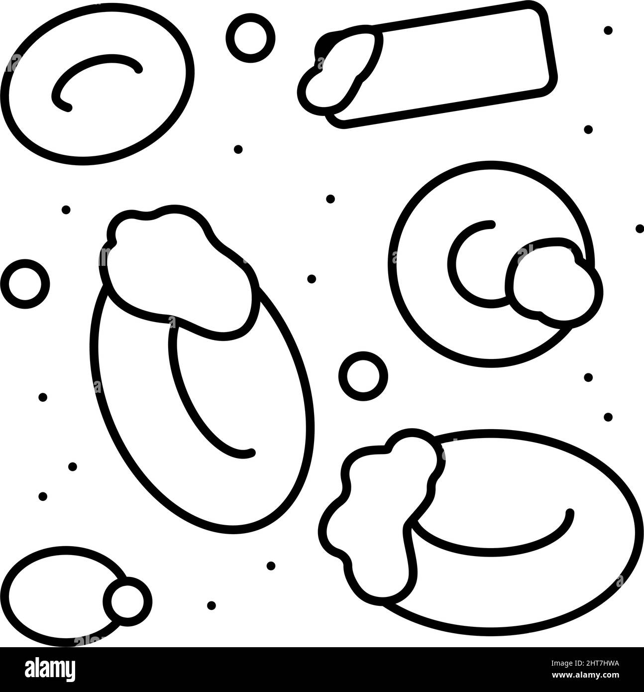 anemia emolitica autoimmune ill linea icona vettore illustrazione Illustrazione Vettoriale