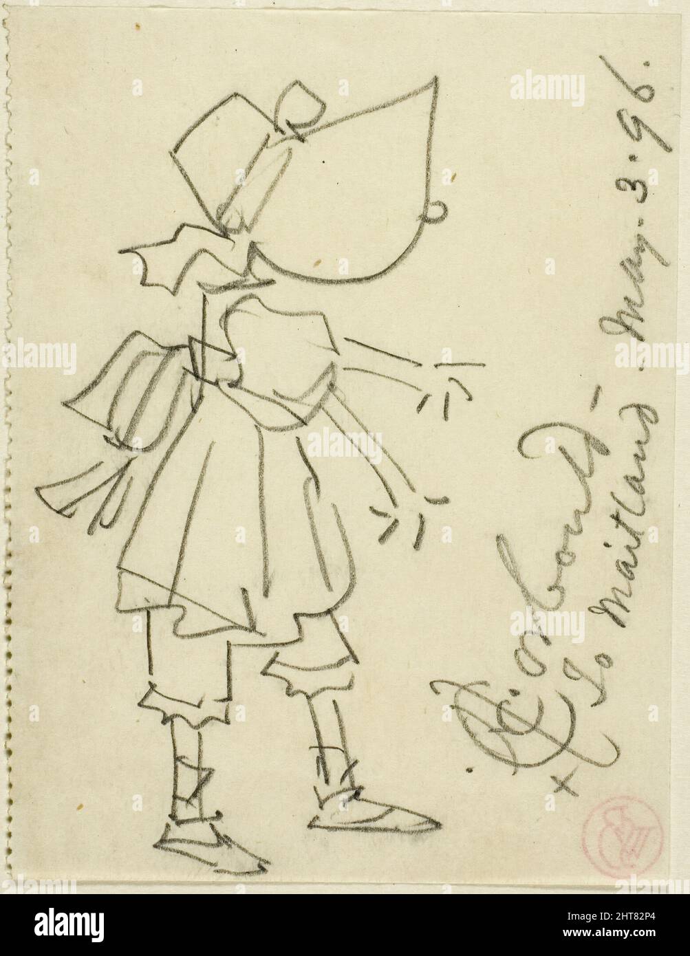 Ragazza in Bonnet, 1896. Foto Stock