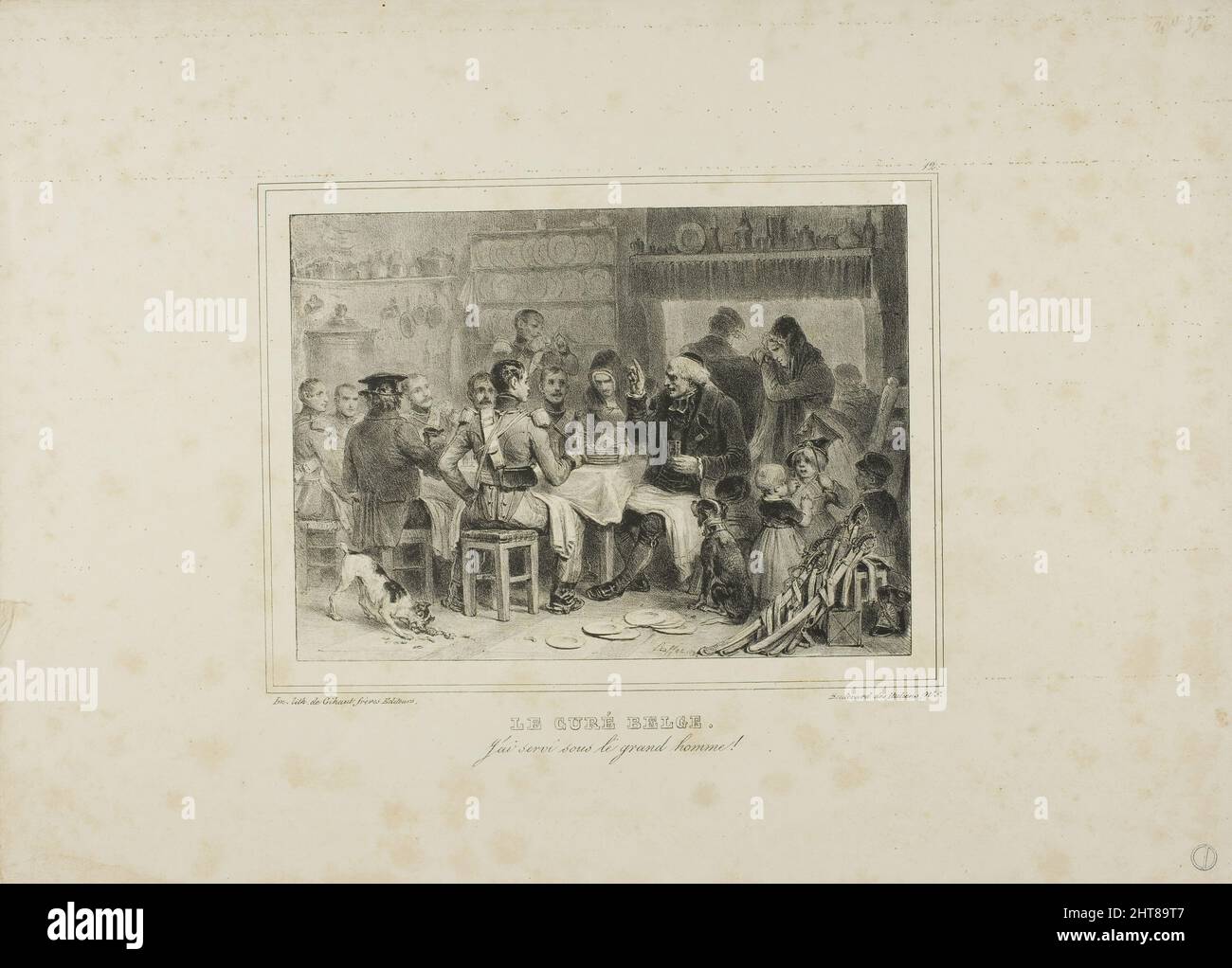 Il curato belga: Ho servito sotto il grande uomo!, 1832–33. Foto Stock