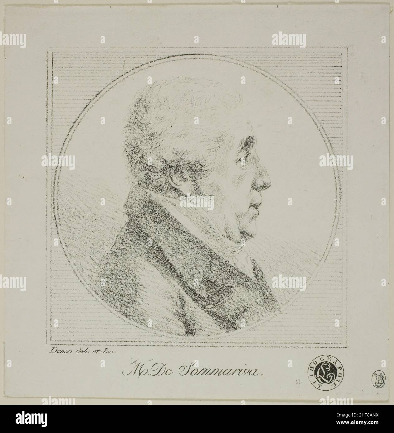 Profilo Ritratto di Monsieur de Sommariva, c. 1820. Foto Stock