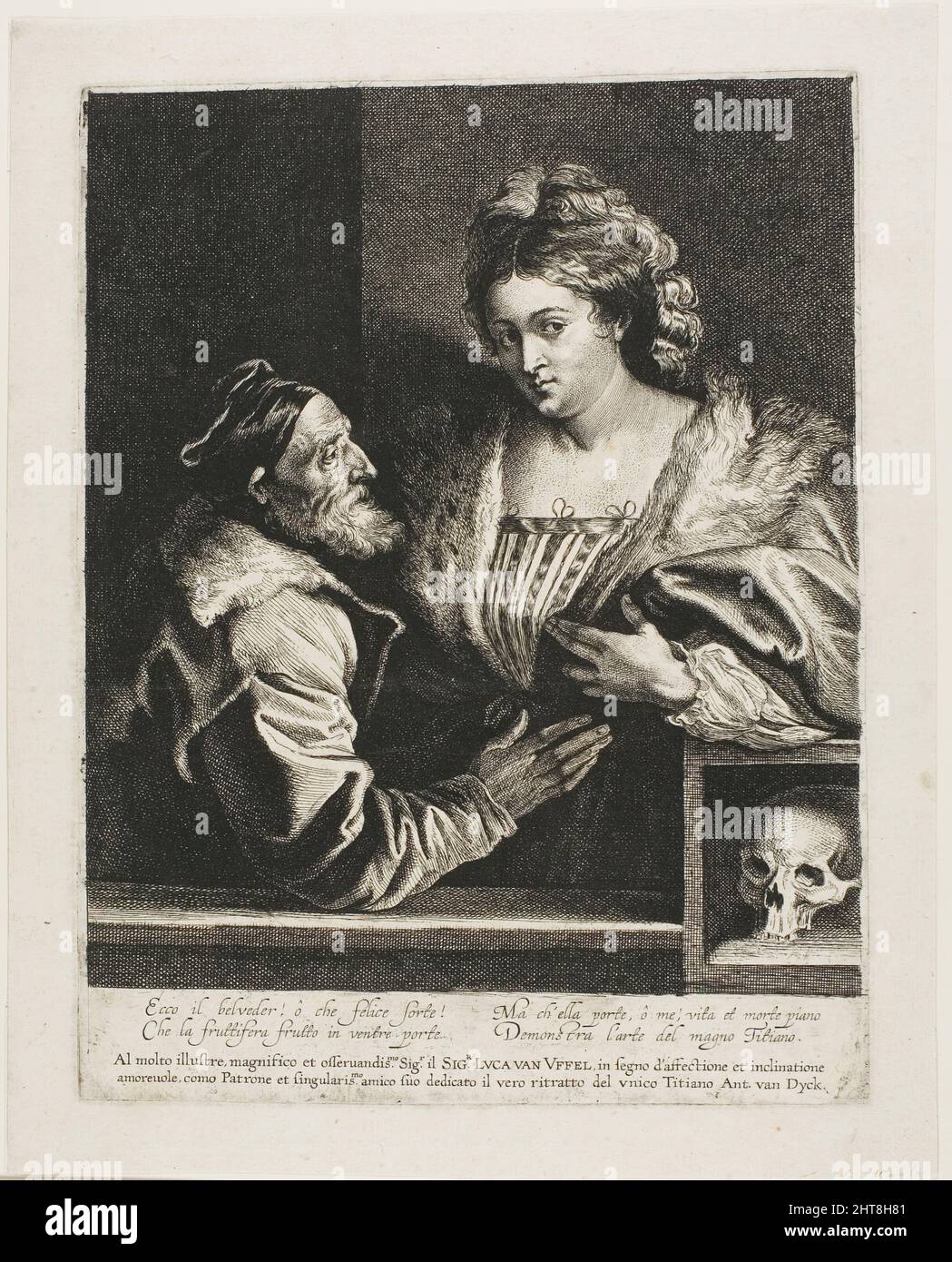Tiziano e la sua Mistress, c. 1620. Foto Stock