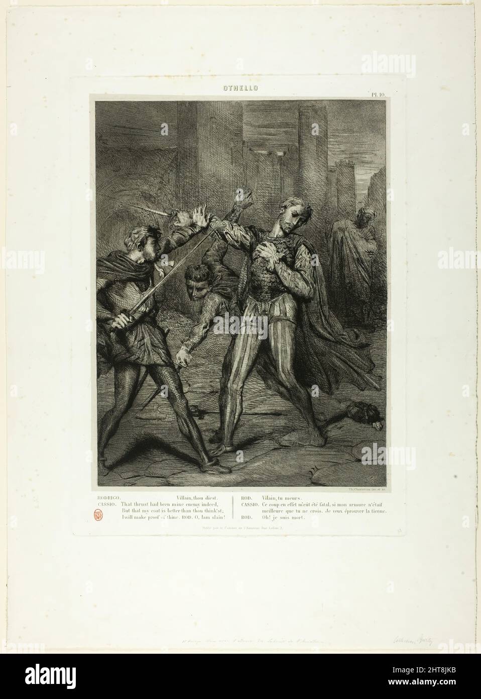 Cattivo, Tu Diest, piatto dieci da Othello, 1844. Foto Stock