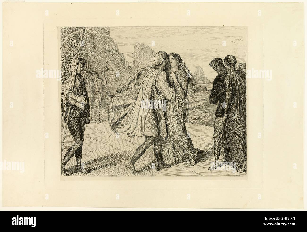 O My Fair Warrior!, piatto cinque da Othello, 1844. Foto Stock