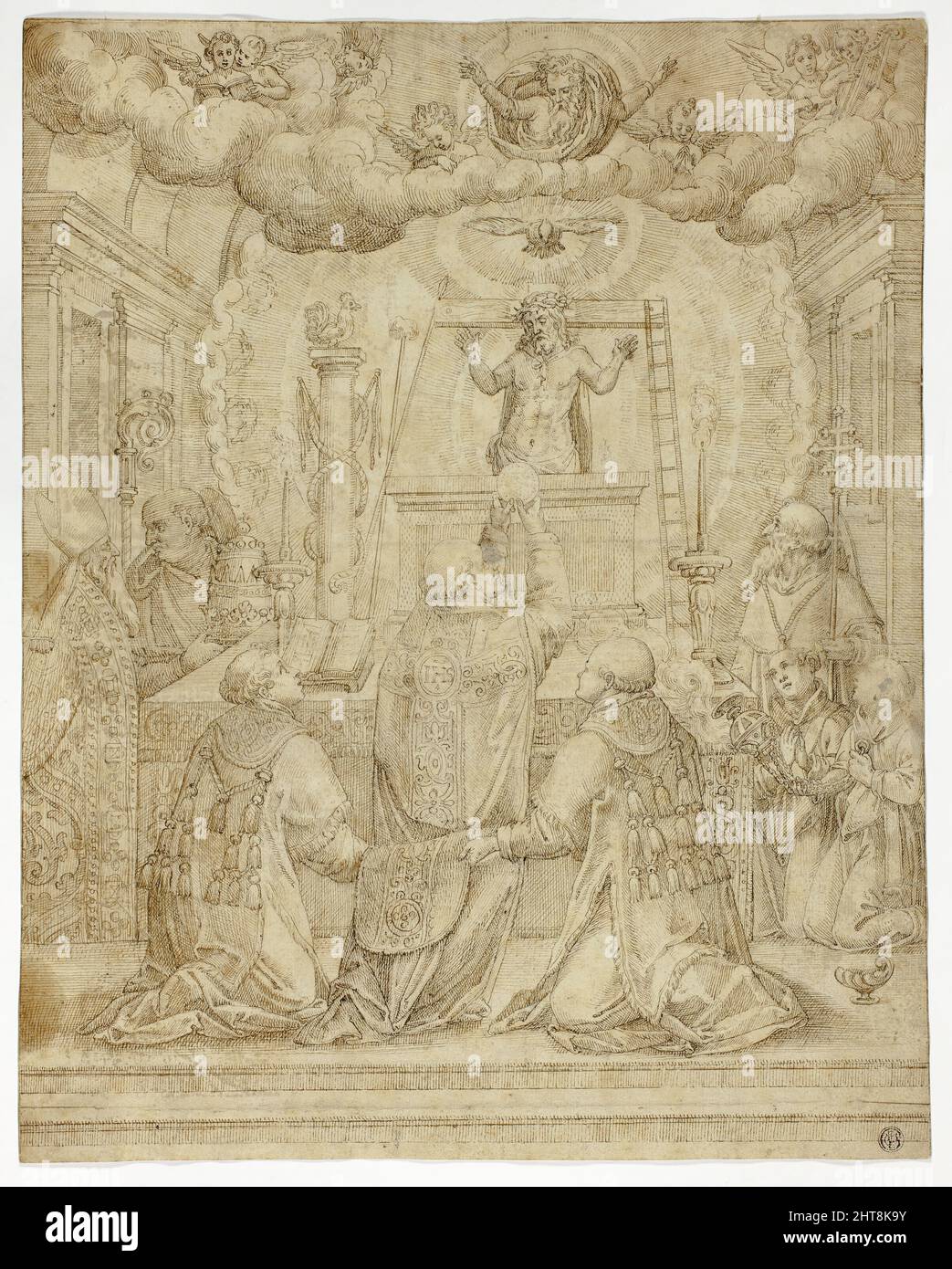 Visione di San Gregorio, n.d. Foto Stock