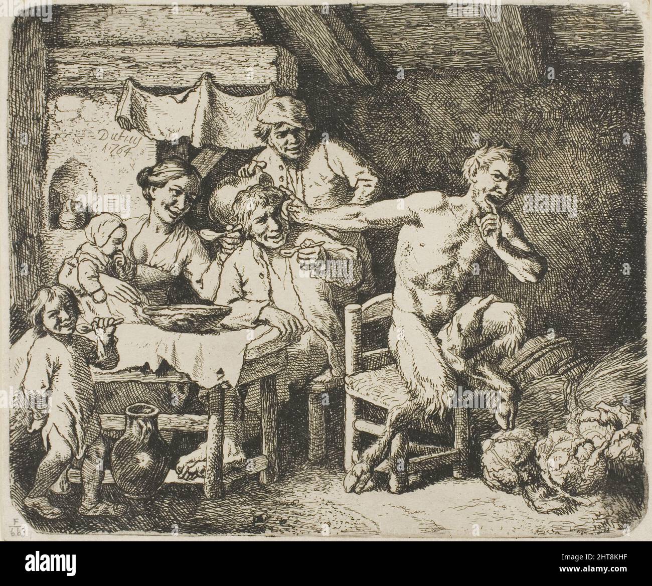 Il Satiro in Casa del contadino, 1764. Foto Stock