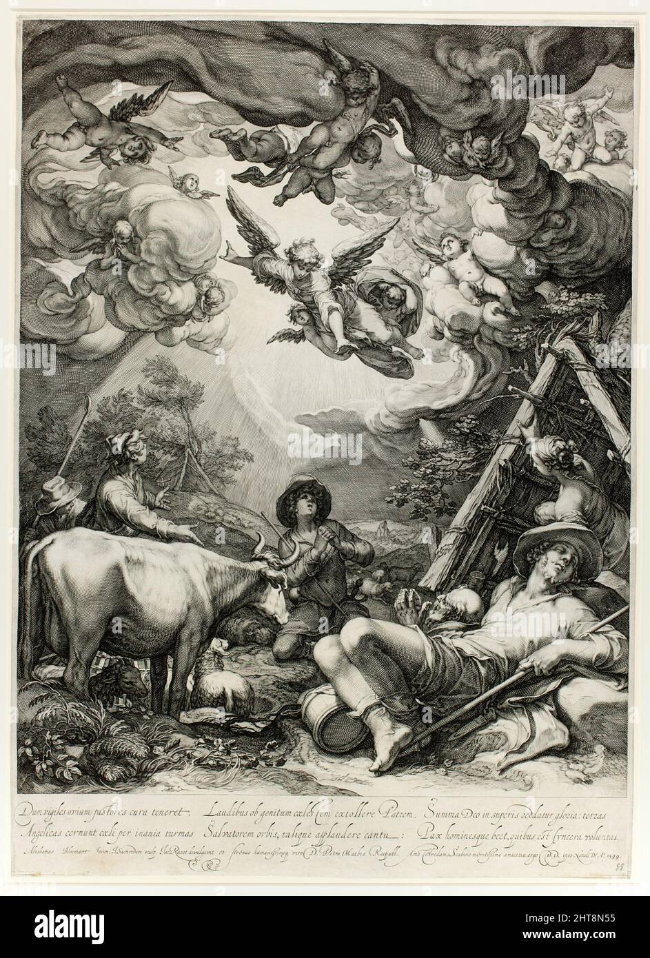 L'Annunciazione ai Pastori, 1599. Foto Stock