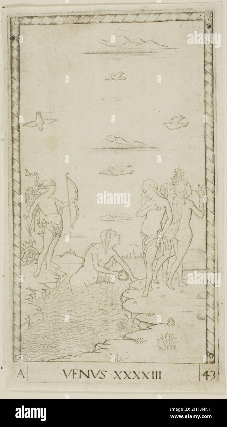 Venere, piatto 43 da pianeti e sfere, c.1465. Foto Stock