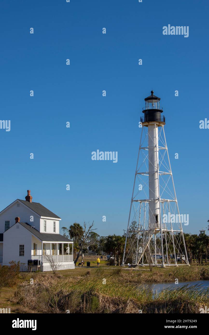 Faro storico di Cape San Blas a Port St.Joe, Florida Foto Stock